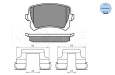 Sada brzdových destiček, kotoučová brzda Meyle 025 244 8317