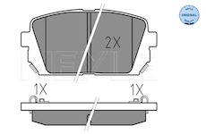 Sada brzdových destiček, kotoučová brzda Meyle 025 244 9116/W