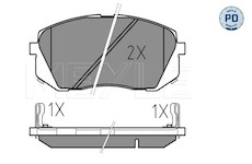 Sada brzdových destiček, kotoučová brzda MEYLE 025 245 0116/PD