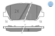 Sada brzdových destiček, kotoučová brzda MEYLE 025 249 1517