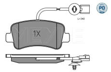Sada brzdových destiček, kotoučová brzda MEYLE 025 251 1218/PD