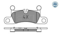 Sada brzdových platničiek kotúčovej brzdy MEYLE 025 251 4316/PD