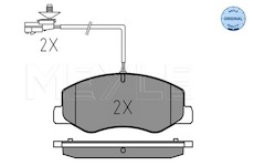Sada brzdových destiček, kotoučová brzda Meyle 025 251 7218/W