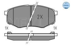 Sada brzdových destiček, kotoučová brzda Meyle 025 251 8718