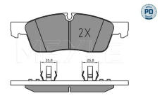 Sada brzdových platničiek kotúčovej brzdy MEYLE 025 251 9219/PD