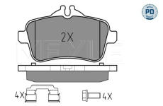Sada brzdových destiček, kotoučová brzda MEYLE 025 252 1518/PD
