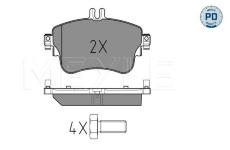 Sada brzdových destiček, kotoučová brzda MEYLE 025 253 2619/PD