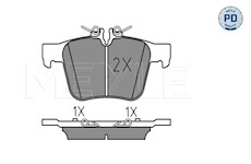 Sada brzdových destiček, kotoučová brzda MEYLE 025 253 5416/PD