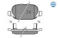 Sada brzdových platničiek kotúčovej brzdy MEYLE 025 254 1014