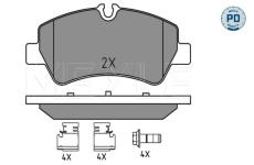 Sada brzdových destiček, kotoučová brzda MEYLE 025 256 0418/PD