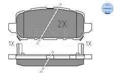 Sada brzdových destiček, kotoučová brzda Meyle 025 259 4717
