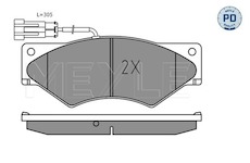 Sada brzdových destiček, kotoučová brzda MEYLE 025 291 0720/PD