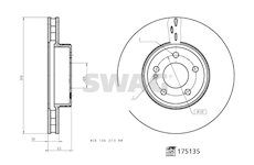 Brzdový kotouč SWAG 33 10 2713