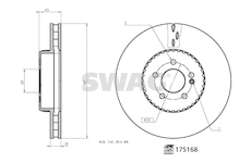 Brzdový kotouč SWAG 33 10 2724