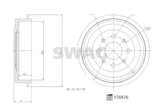 Brzdový buben SWAG 33 10 3828
