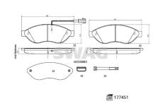 Sada brzdových destiček, kotoučová brzda SWAG 33 10 7381