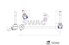 Tyč/vzpěra, stabilizátor SWAG 33 10 8785