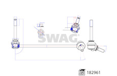 Tyč/vzpěra, stabilizátor SWAG 33 10 8787
