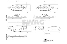 Sada brzdových destiček, kotoučová brzda SWAG 33 10 9110