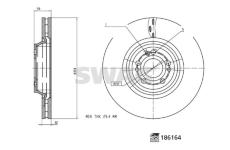 Brzdový kotouč SWAG 33 11 0281