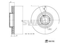 Brzdový kotouč SWAG 33 11 0299