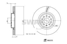 Brzdový kotouč SWAG 33 11 0360