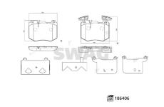Sada brzdových destiček, kotoučová brzda SWAG 33 11 0391