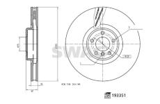 Brzdový kotouč SWAG 33 11 1198