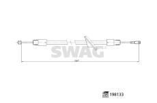 Tažné lanko, parkovací brzda SWAG 33 11 2879