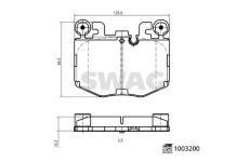 Sada brzdových destiček, kotoučová brzda SWAG 33 11 4322
