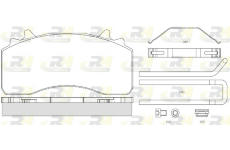 Sada brzdových destiček, kotoučová brzda ROADHOUSE JSX 21526.80
