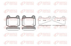 Sada brzdových destiček, kotoučová brzda REMSA 0014.52