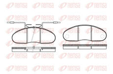Sada brzdových destiček, kotoučová brzda REMSA 0048.12