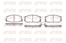 Sada brzdových destiček, kotoučová brzda REMSA 0152.12