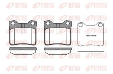Sada brzdových destiček, kotoučová brzda REMSA 0321.10