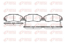 Sada brzdových destiček, kotoučová brzda REMSA 0351.32