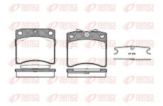 Sada brzdových destiček, kotoučová brzda REMSA 0385.10
