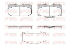 Sada brzdových destiček, kotoučová brzda REMSA 0599.32