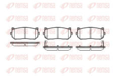 Sada brzdových destiček, kotoučová brzda REMSA 0649.02