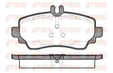 Sada brzdových destiček, kotoučová brzda REMSA 0650.02