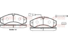 Sada brzdových destiček, kotoučová brzda REMSA 0651.32