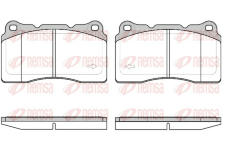 Sada brzdových destiček, kotoučová brzda REMSA 0666.40