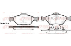 Sada brzdových destiček, kotoučová brzda REMSA 0766.12