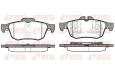 Sada brzdových destiček, kotoučová brzda REMSA 0842.60