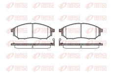 Sada brzdových destiček, kotoučová brzda REMSA 0852.14