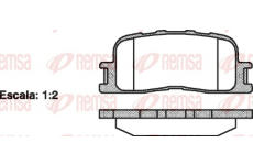 Sada brzdových destiček, kotoučová brzda REMSA 0854.00