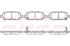 Sada brzdových destiček, kotoučová brzda REMSA 0876.29