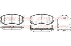 Sada brzdových destiček, kotoučová brzda REMSA 0953.12