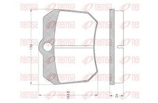 Sada brzdových destiček, kotoučová brzda REMSA JCA 1005