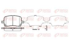 Sada brzdových destiček, kotoučová brzda REMSA 1089.12